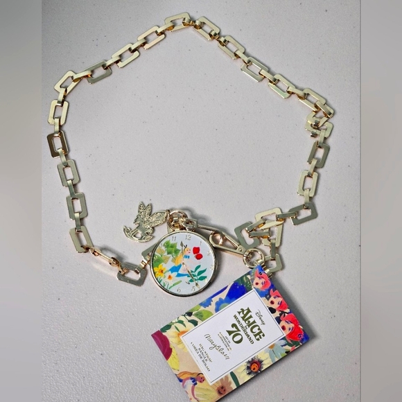 Alice In Wonderland Bucket Hat, And  70th Anniversary Bag Strap Charm. NWT - Picture 3 of 8